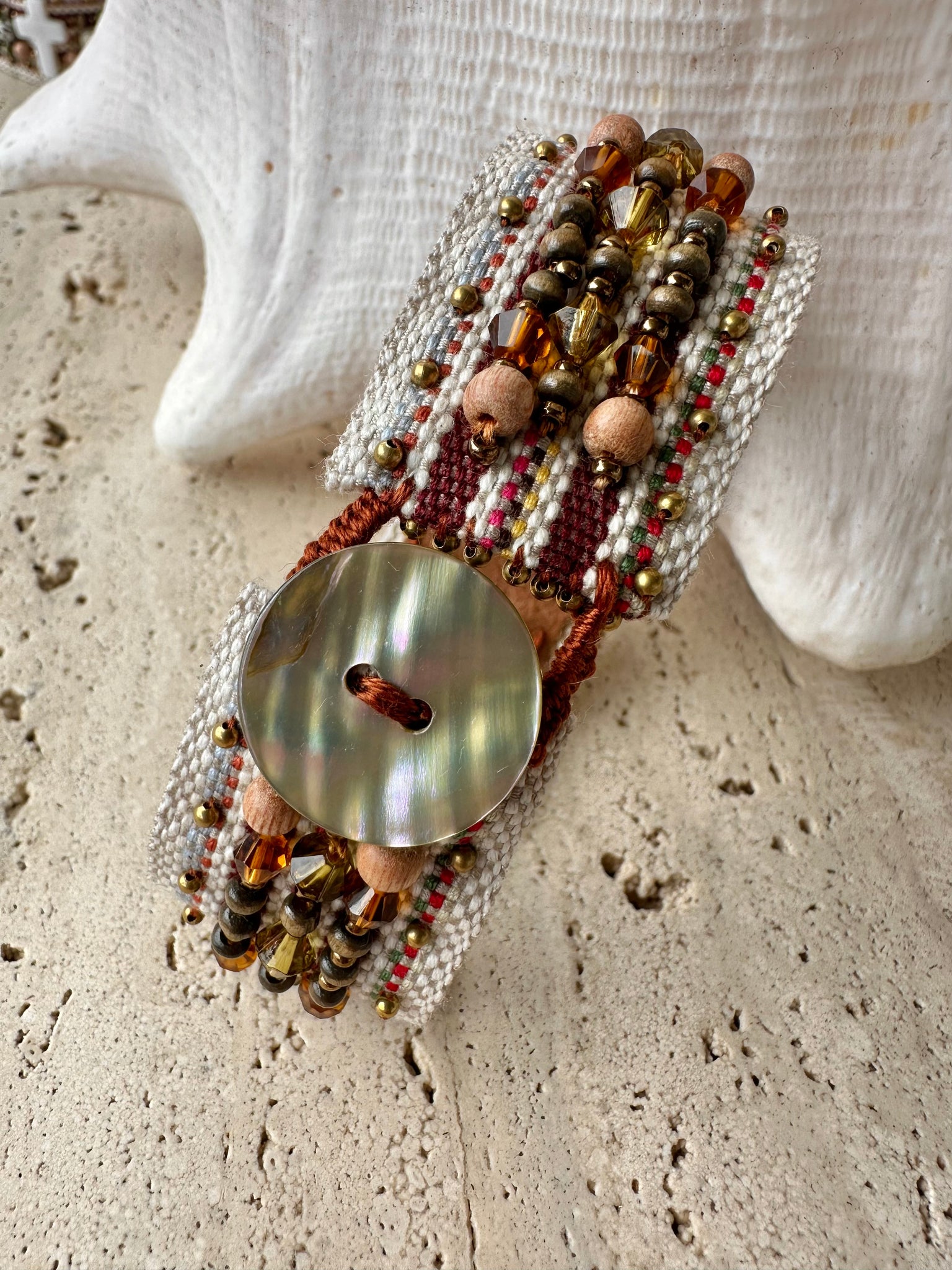 Cowrie Shell Cuff Bracelet