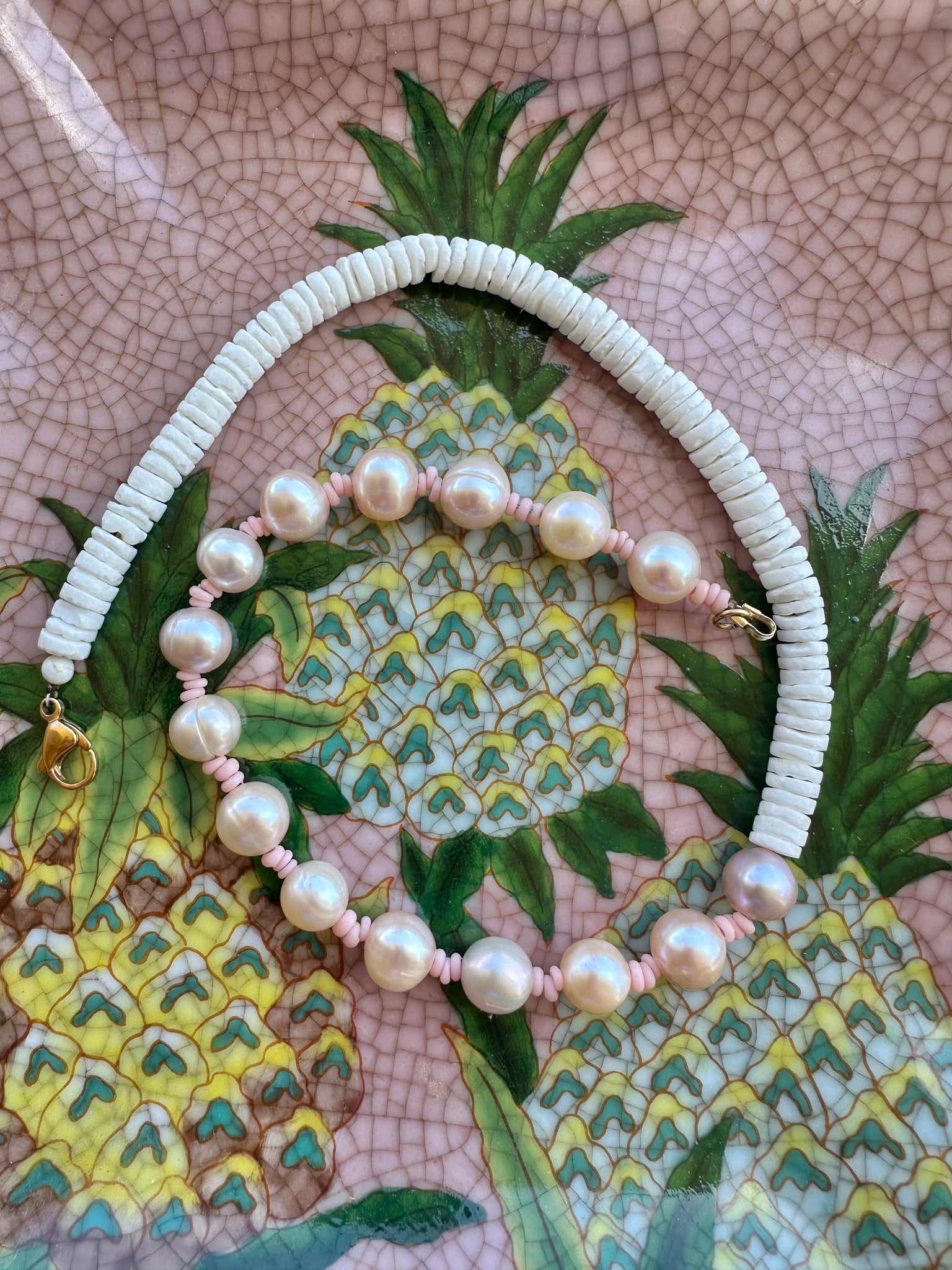 Pink Pearl Shell Choker