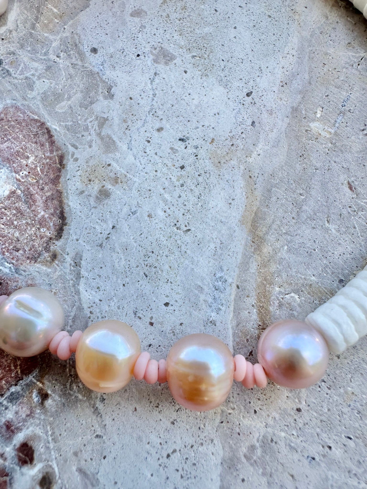 Pink Pearl Shell Choker