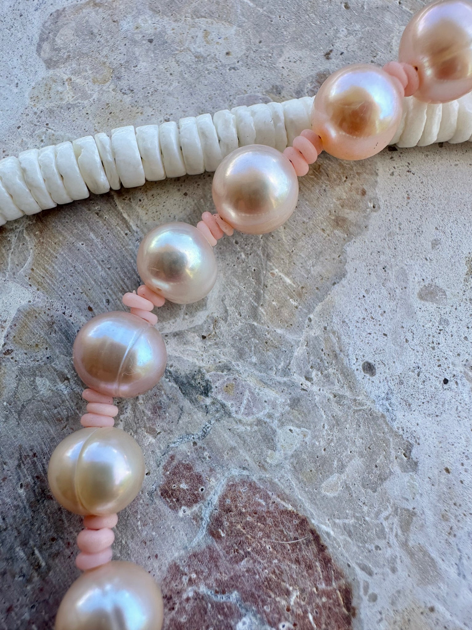 Pink Pearl Shell Choker