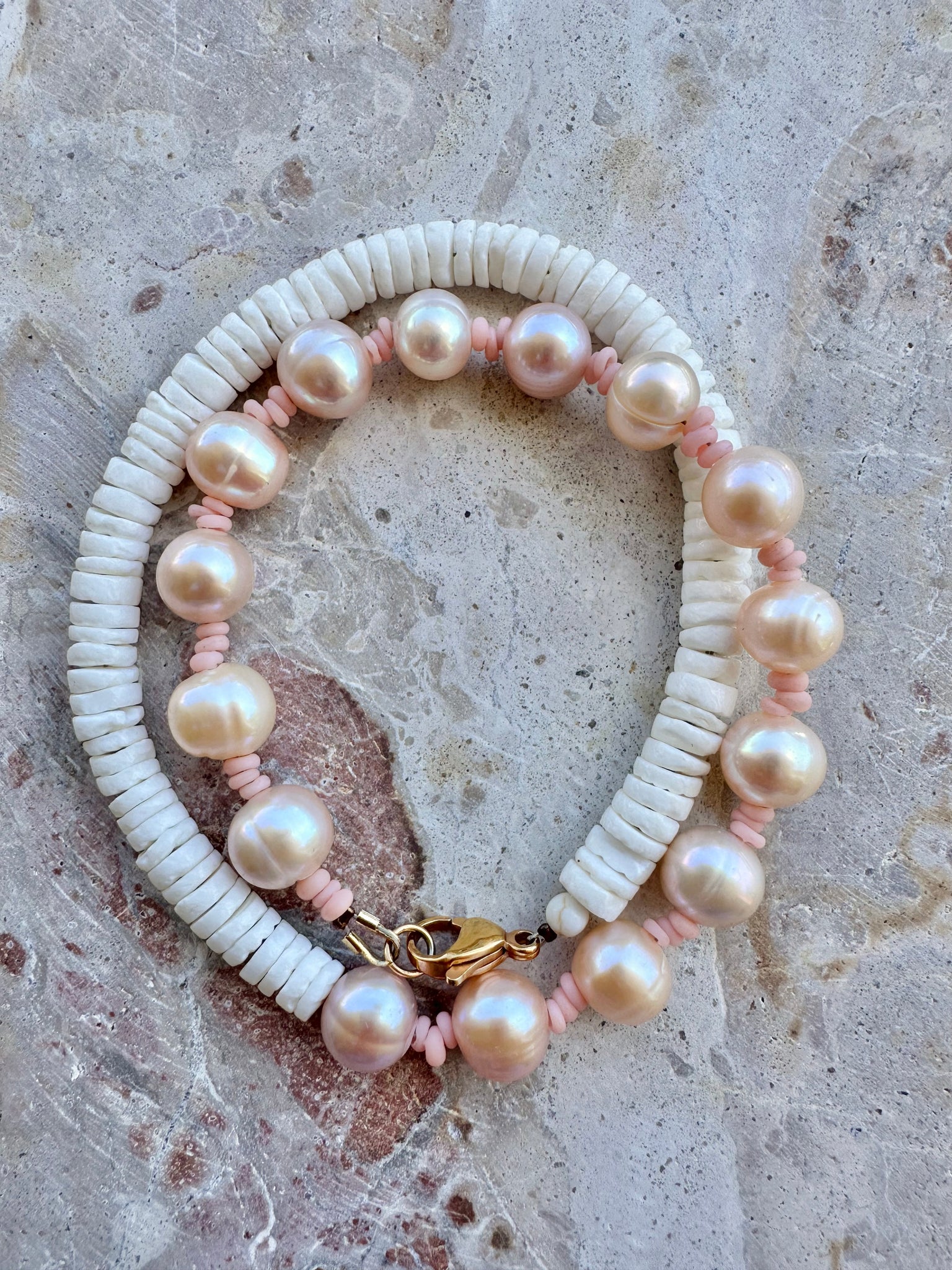 Pink Pearl Shell Choker