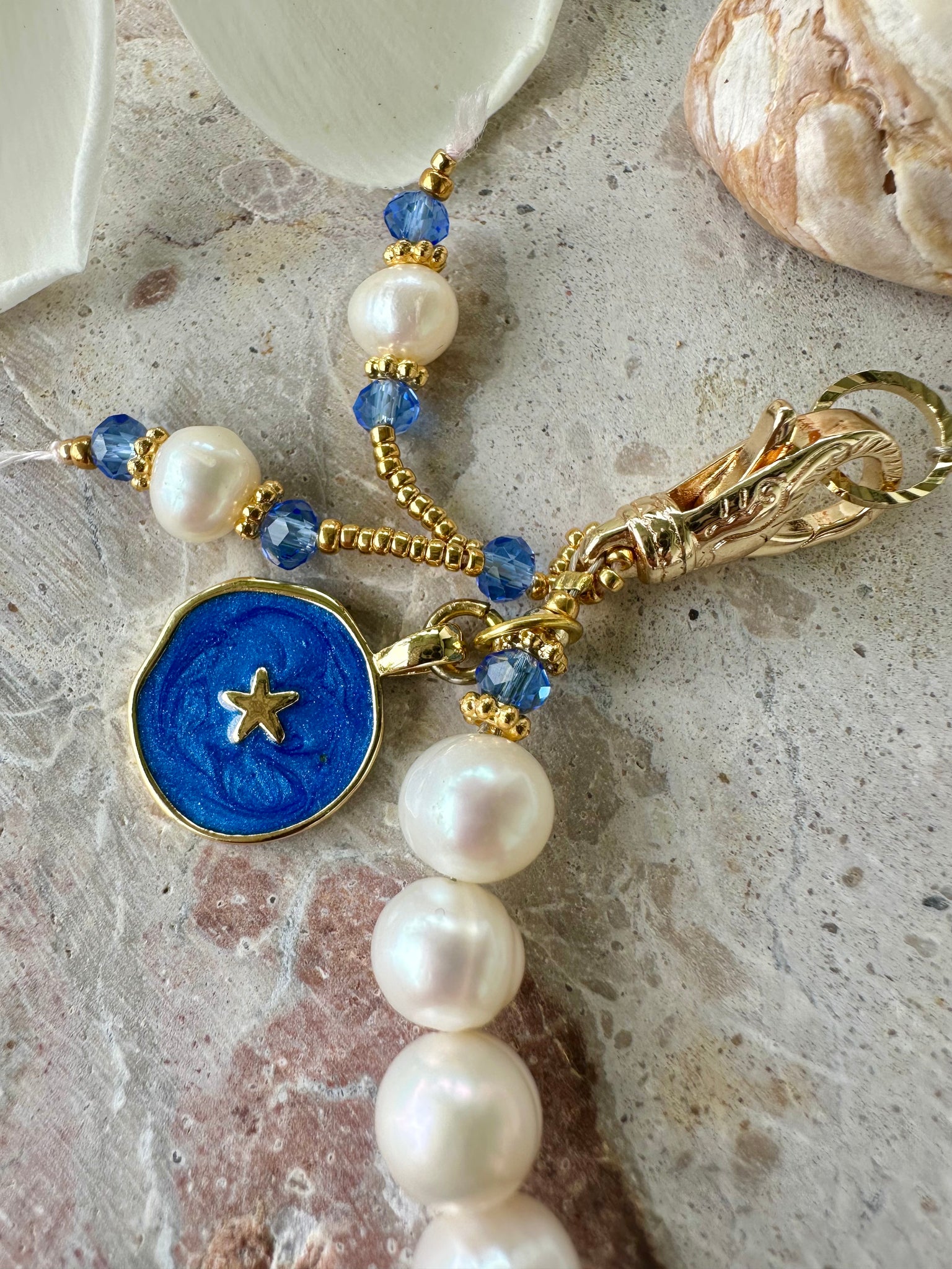 Crystal Charm Heart Pearl Bracelet