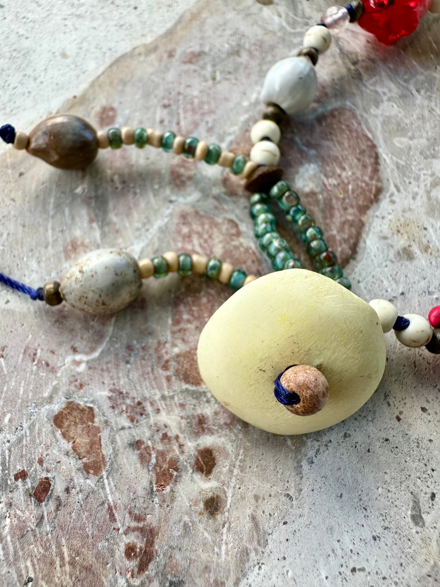 Boho Charm Cowrie Shell Stone Bracelet