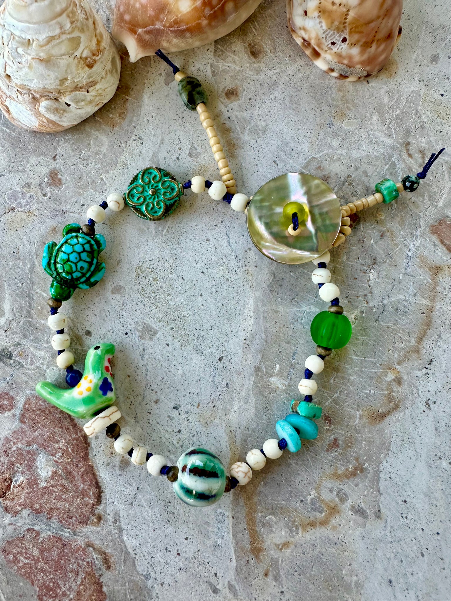 Boho Charm Beaded Stone Bracelet