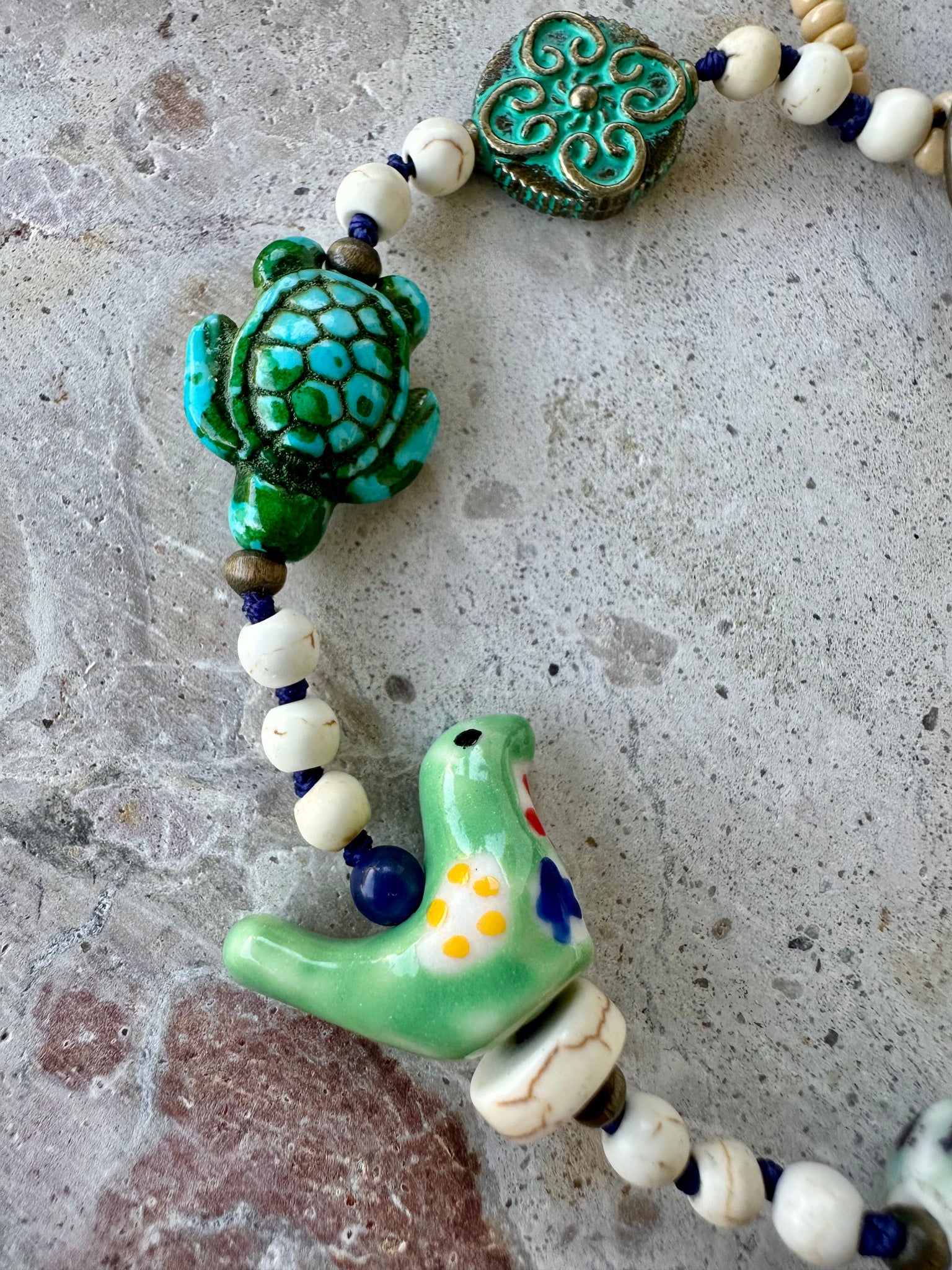 Boho Charm Beaded Stone Bracelet