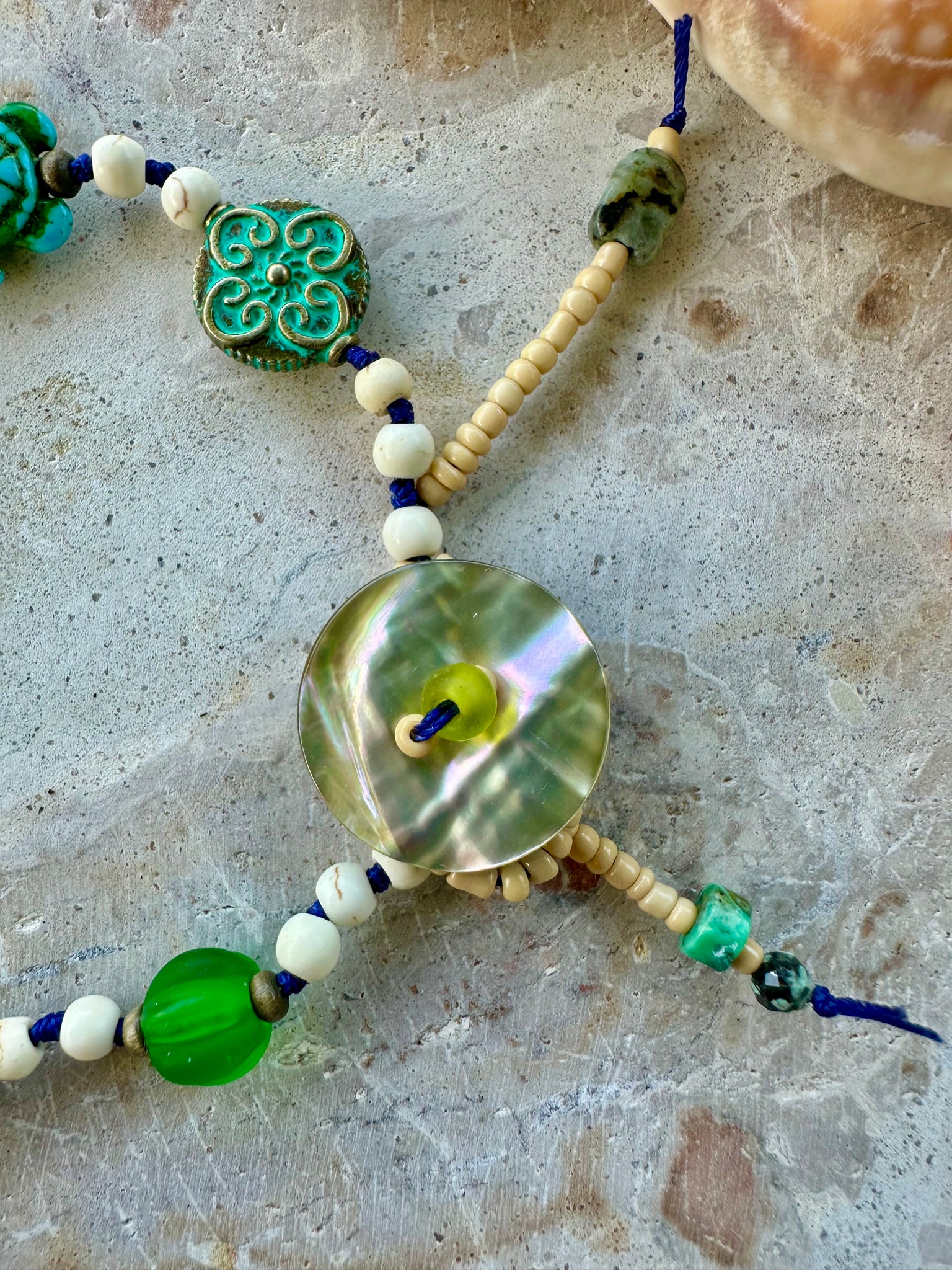 Boho Charm Beaded Stone Bracelet