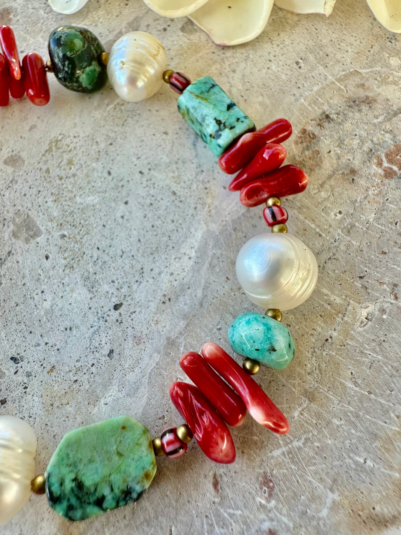 Turquoise Shell Beaded Bracelet