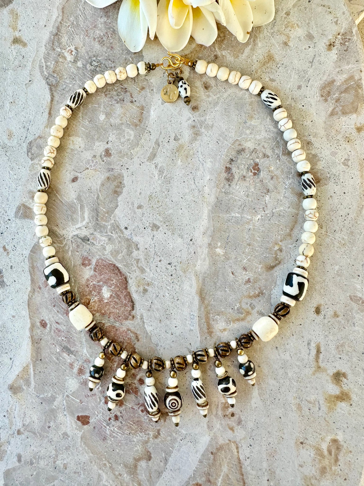 Tribal Boho Beaded Choker Necklace
