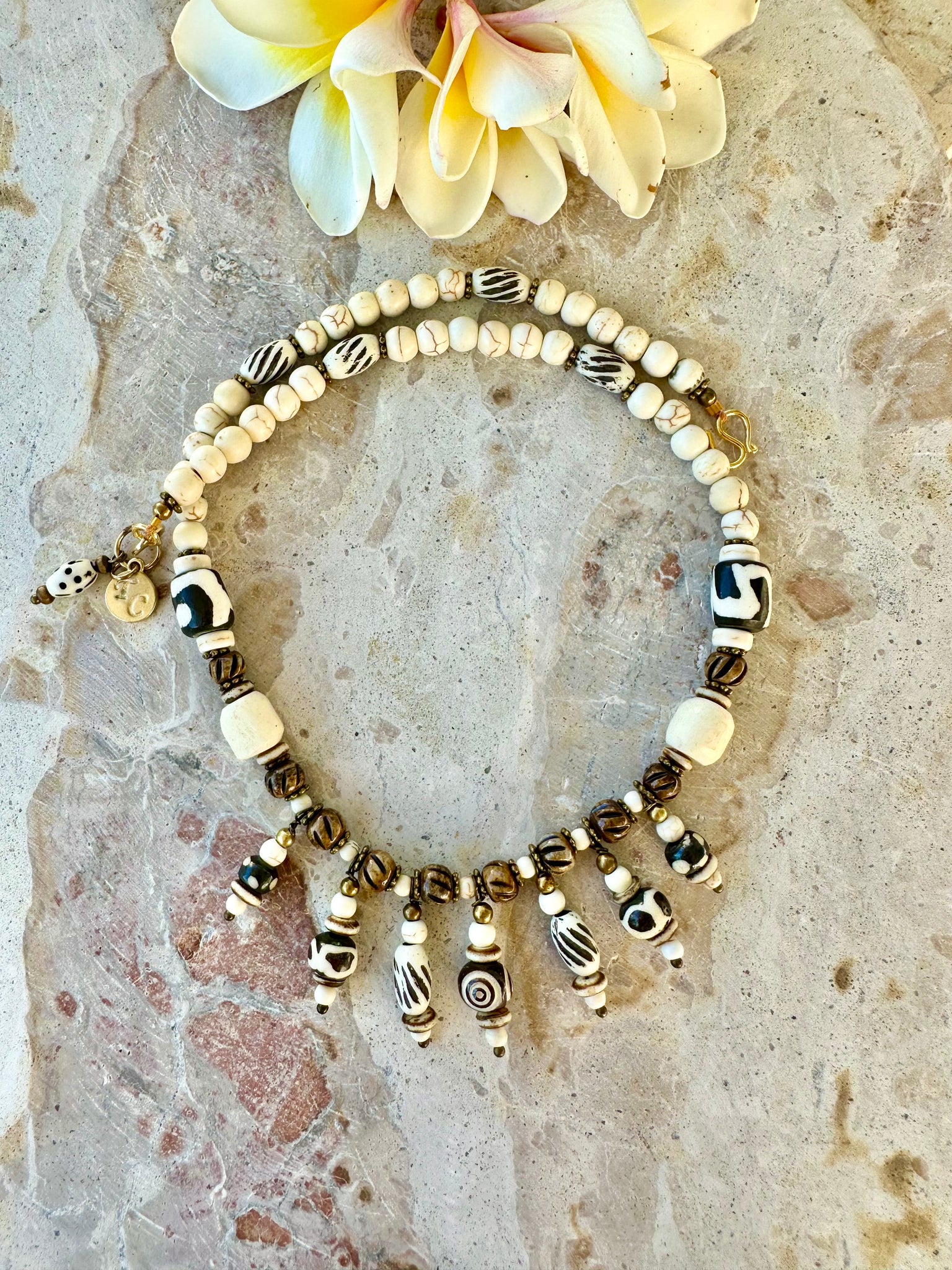 Tribal Boho Beaded Choker Necklace