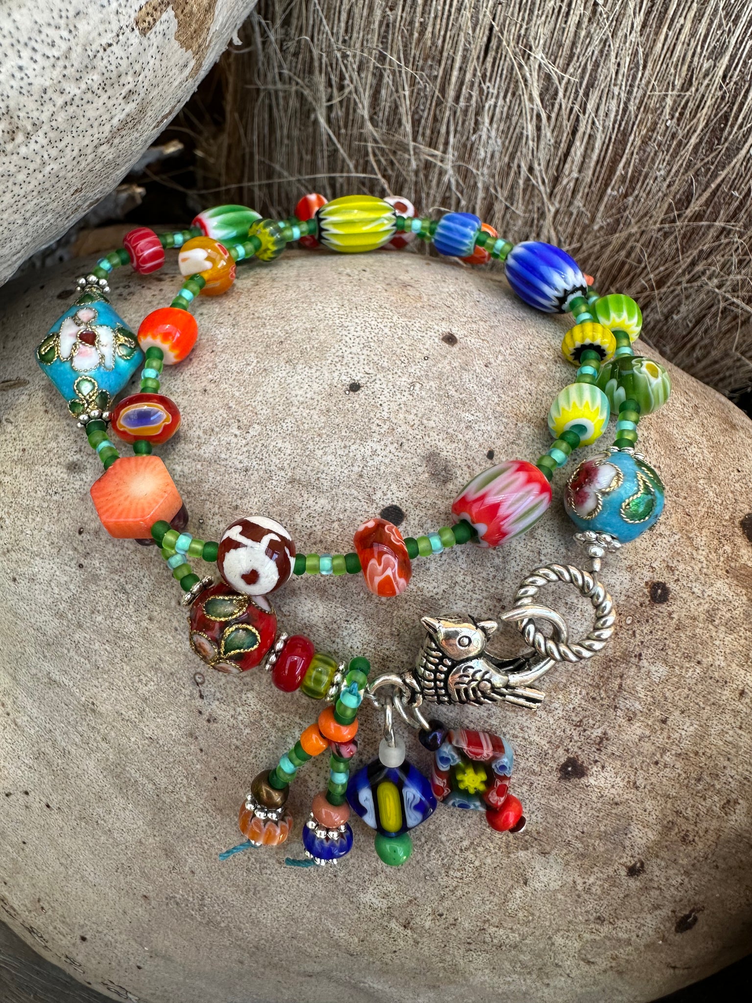 Boho African Glass Bracelet