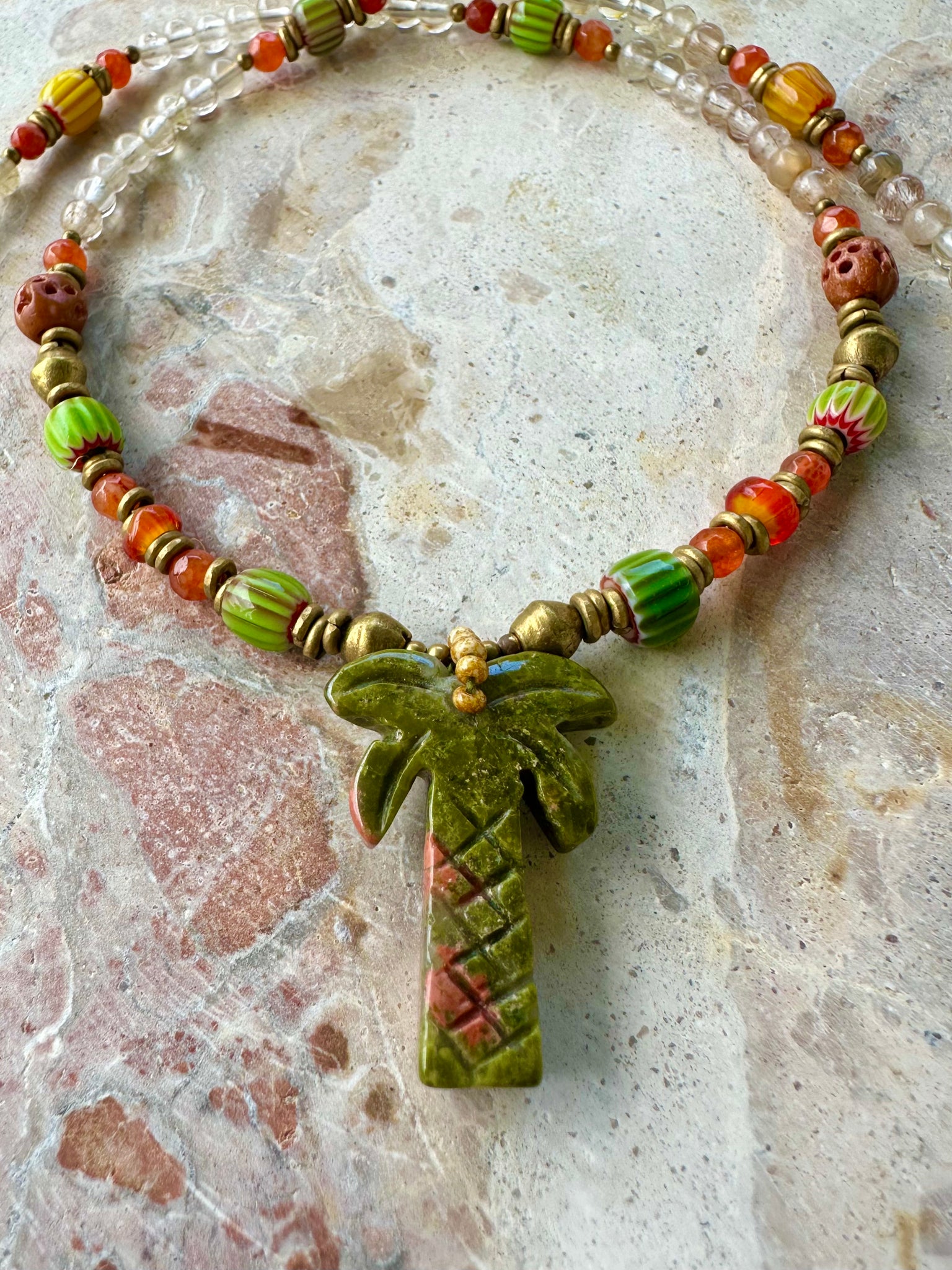 Palm Tree Love Necklace