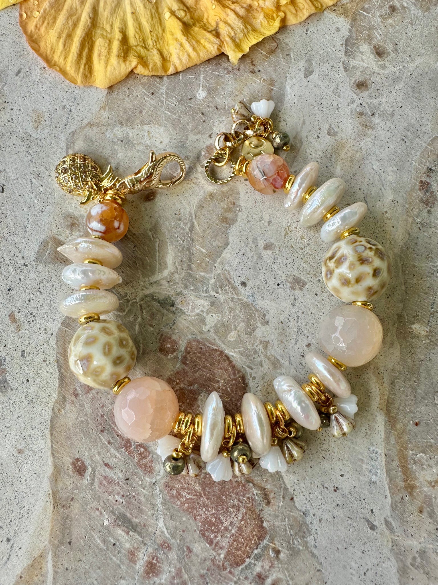 Sunshine Moon Freshwater Pearl Bracelet