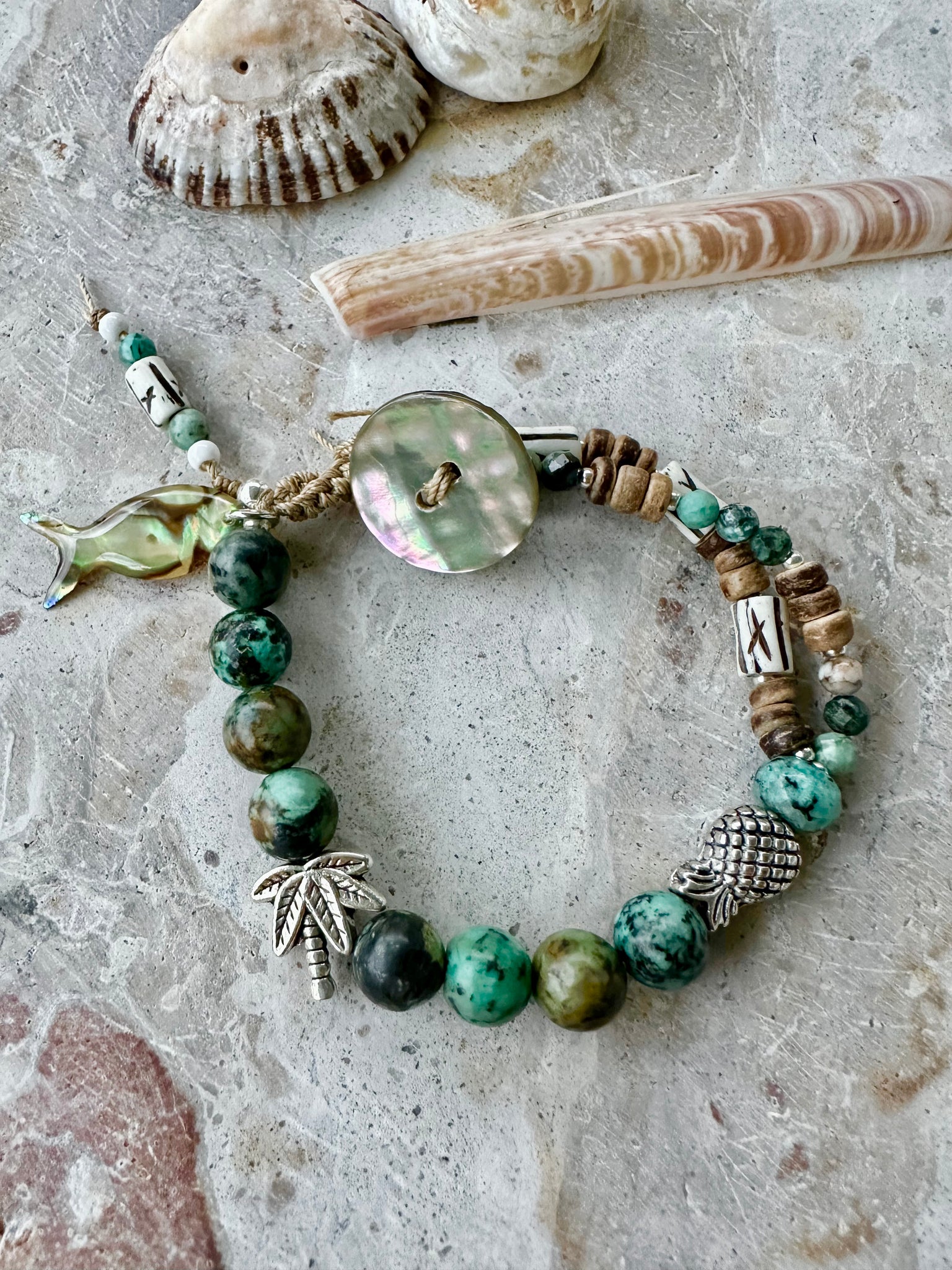 Boho Turquoise Palm Bracelet