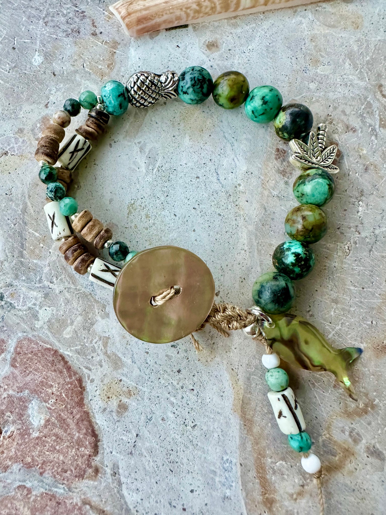 Boho Turquoise Palm Bracelet