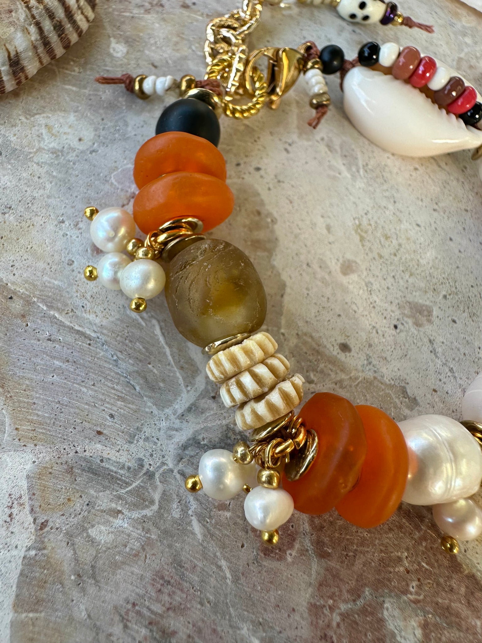 Sunkissed Pearl Shell Bracelet