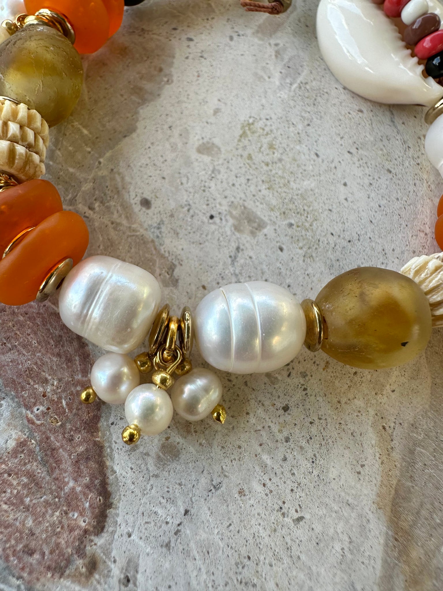 Sunkissed Pearl Shell Bracelet