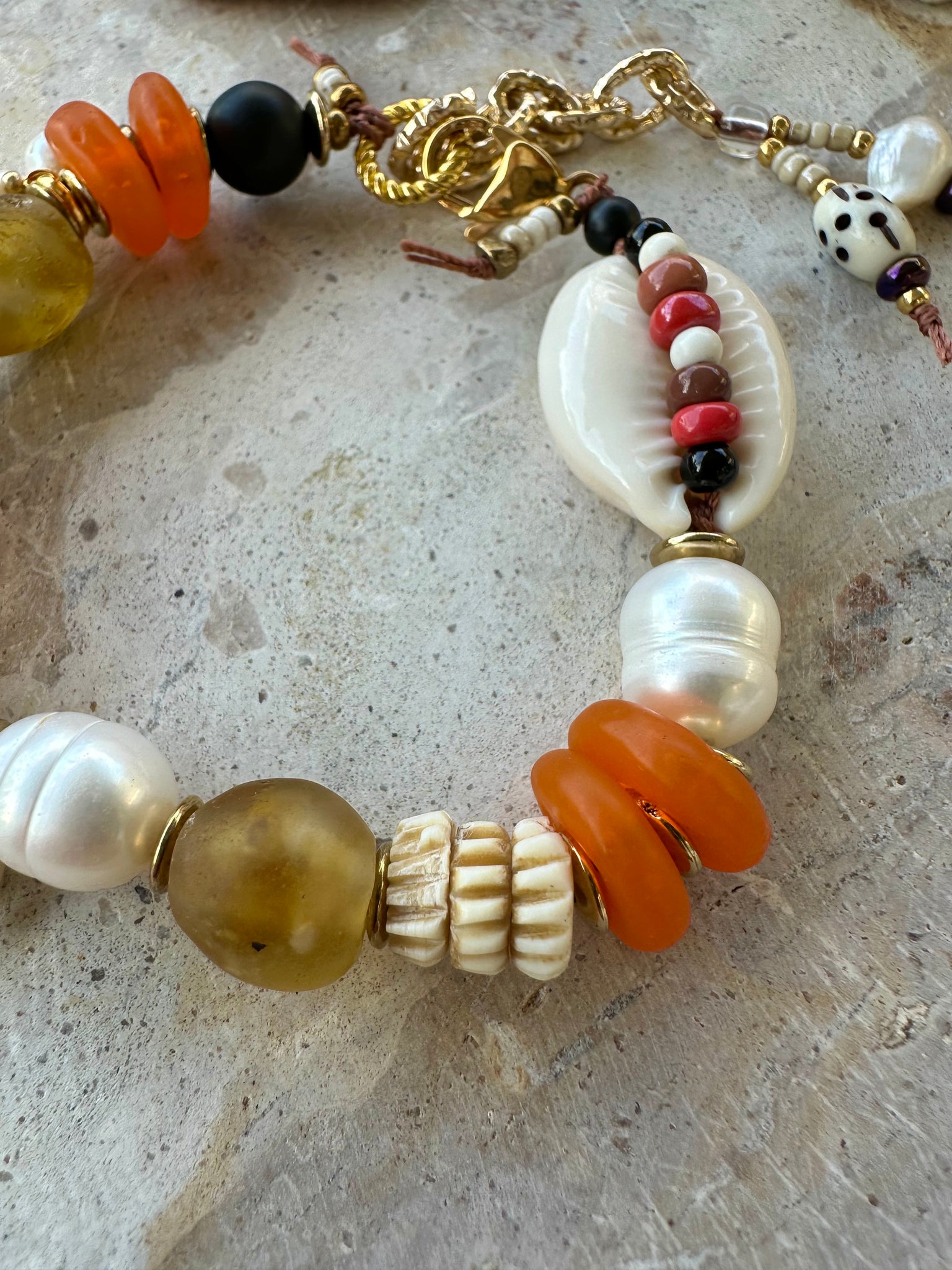 Sunkissed Pearl Shell Bracelet