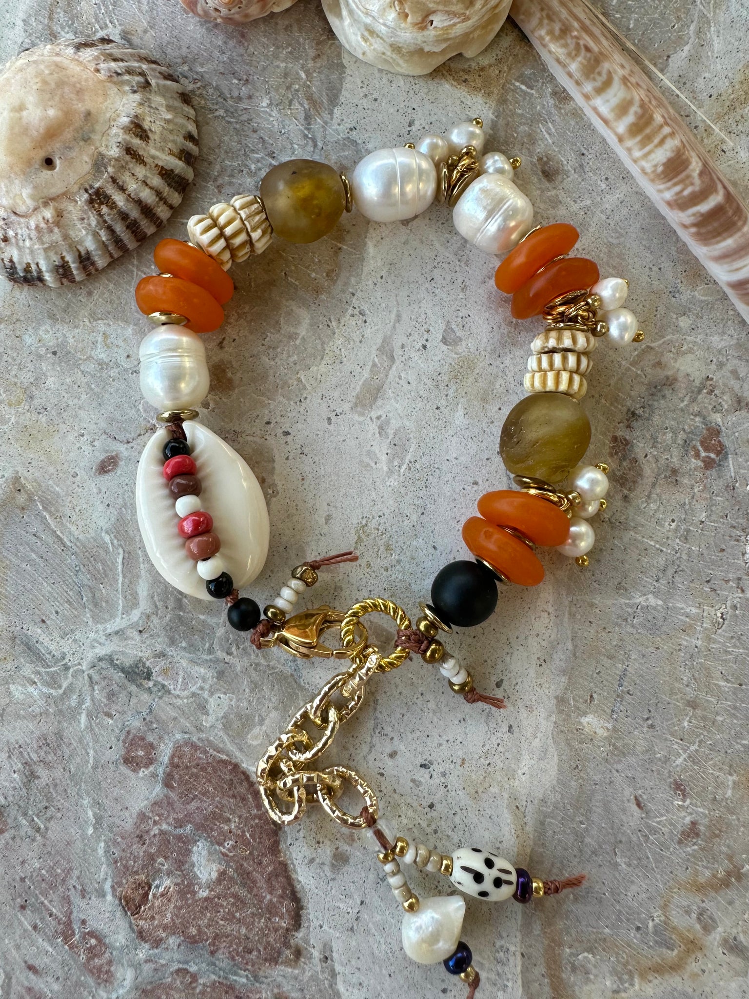 Sunkissed Pearl Shell Bracelet