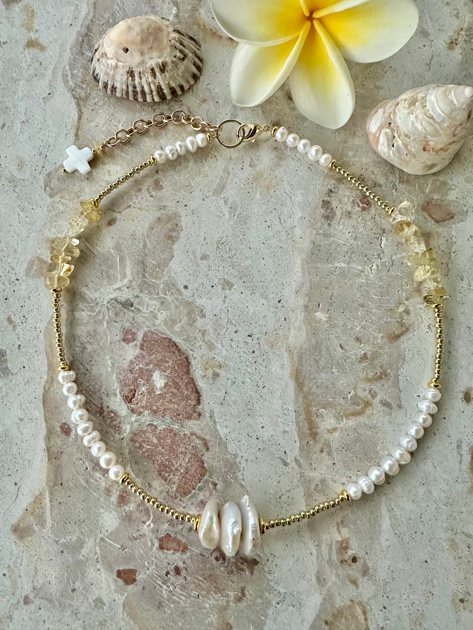 Coastal Bech Pearl Necklace