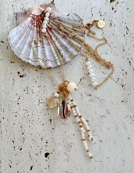 Cowrie Gold Shell Necklace