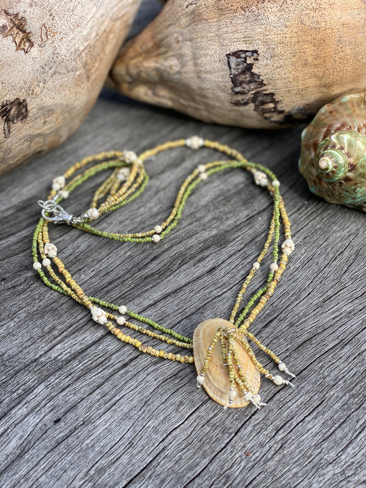 Beaded Shell Necklace