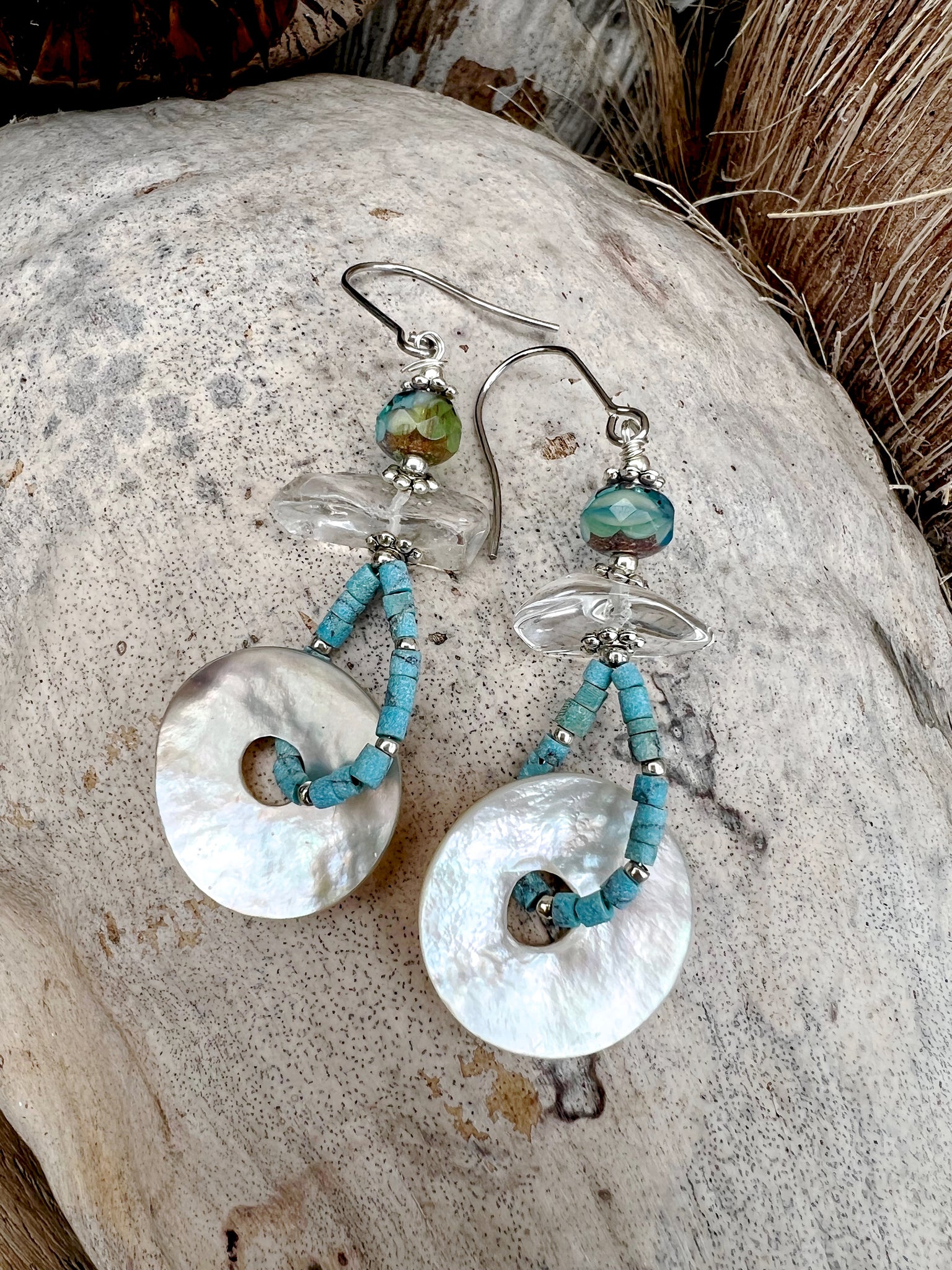 Shell Turquoise Earrings