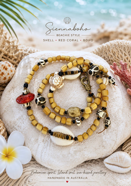 Bali Nomad Ocean Shell Wrap Bracelet
