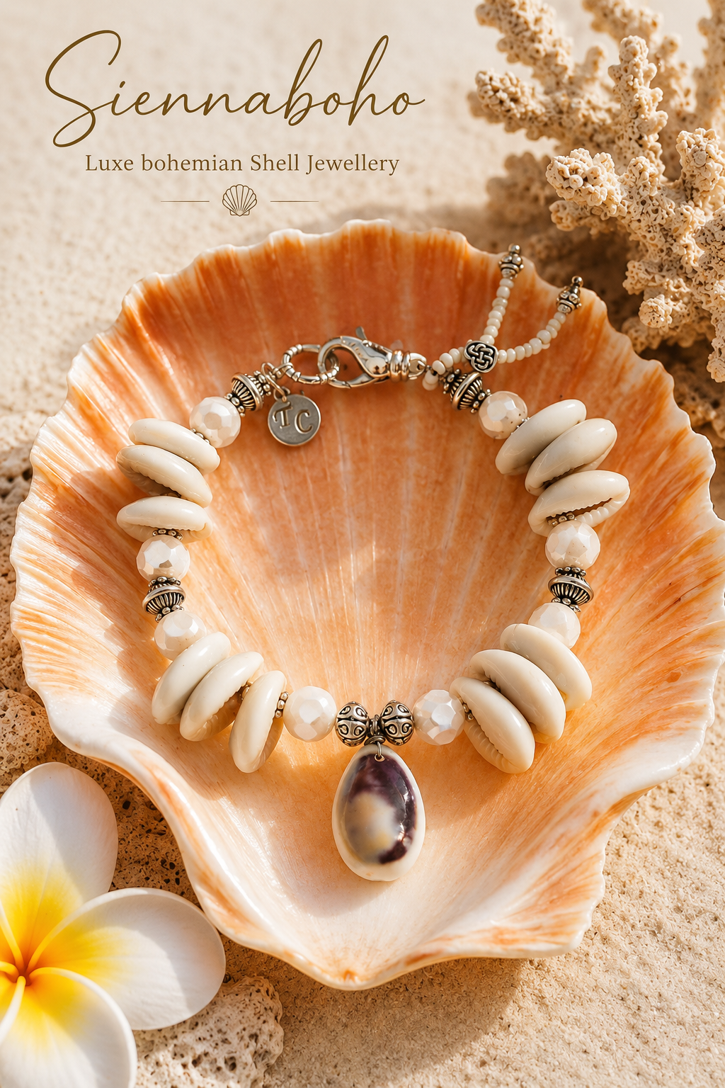 Cowrie Islander Stone Bracelet