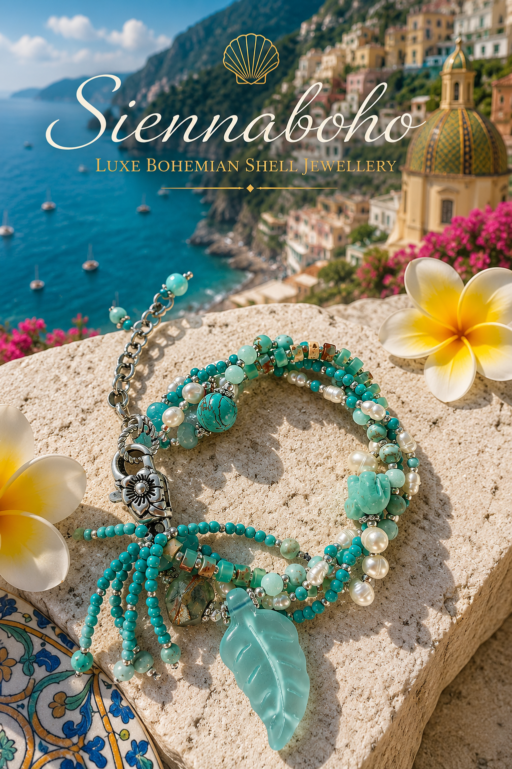 Aqua Reef Pearl Silver Bracelet