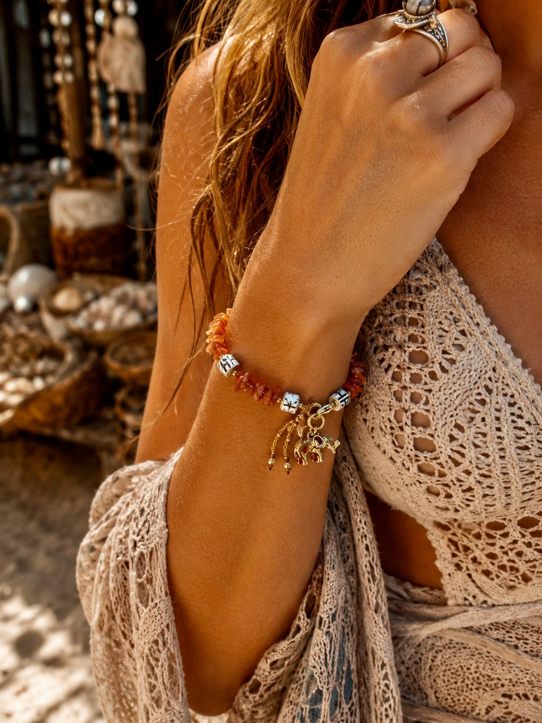 Desert Sunset Elephant Bracelet
