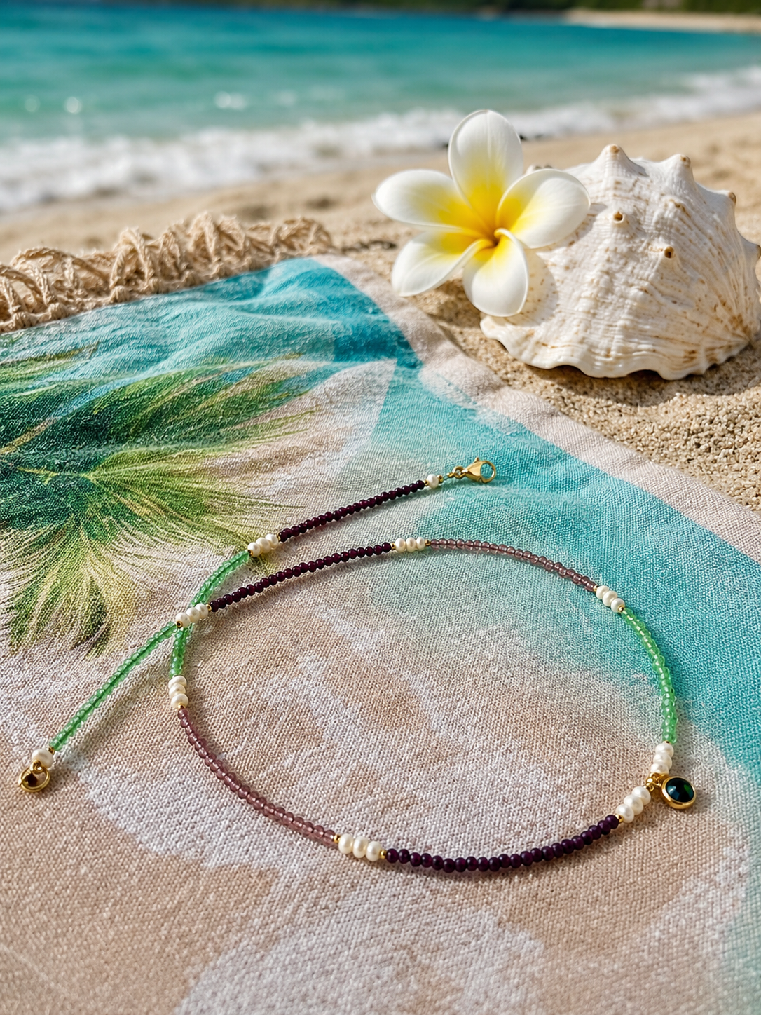 Bohemian Crystal Pearl Necklace
