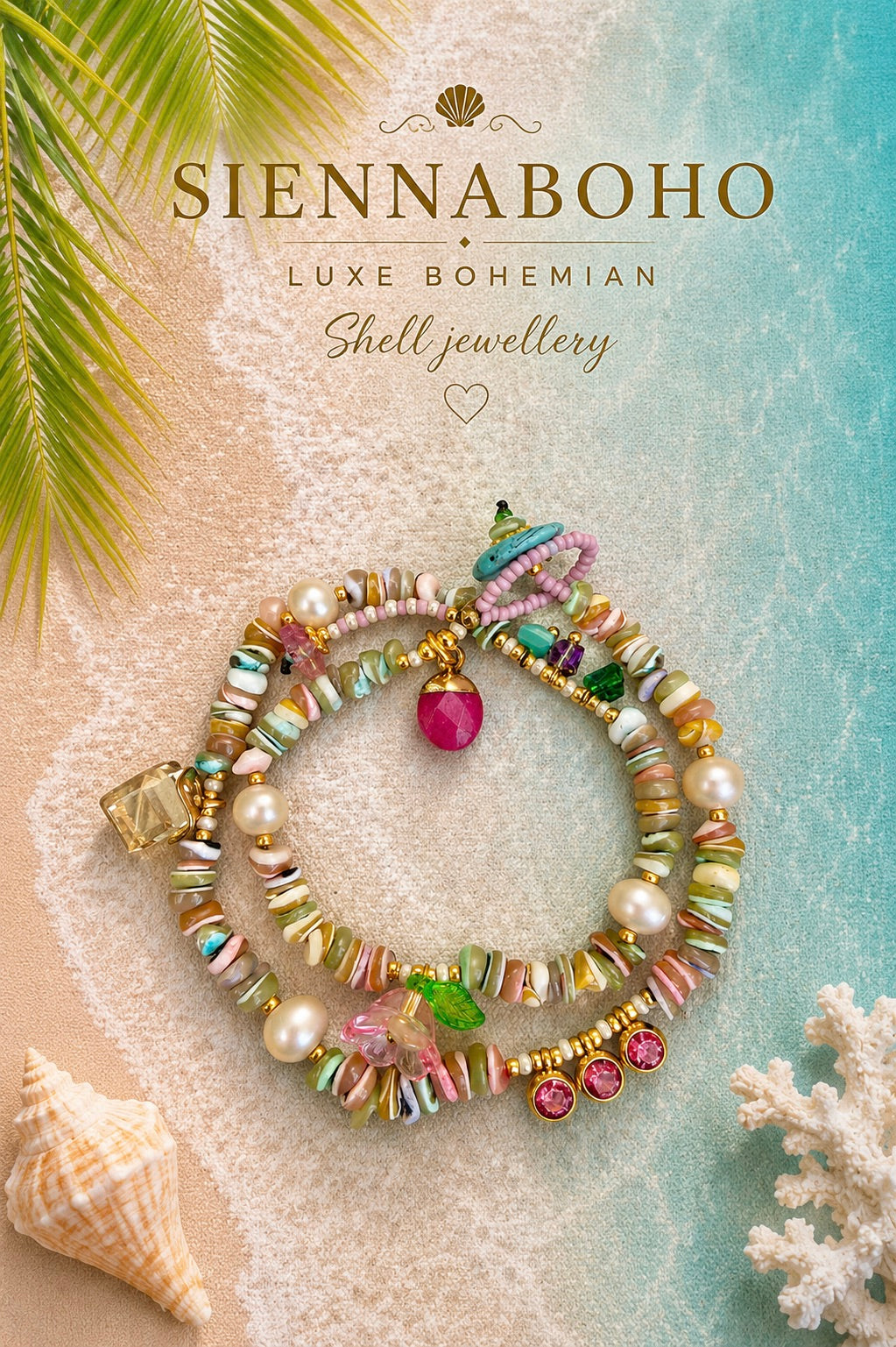 Coastal Shell - Hawaiian Pearl Wrap Bracelet