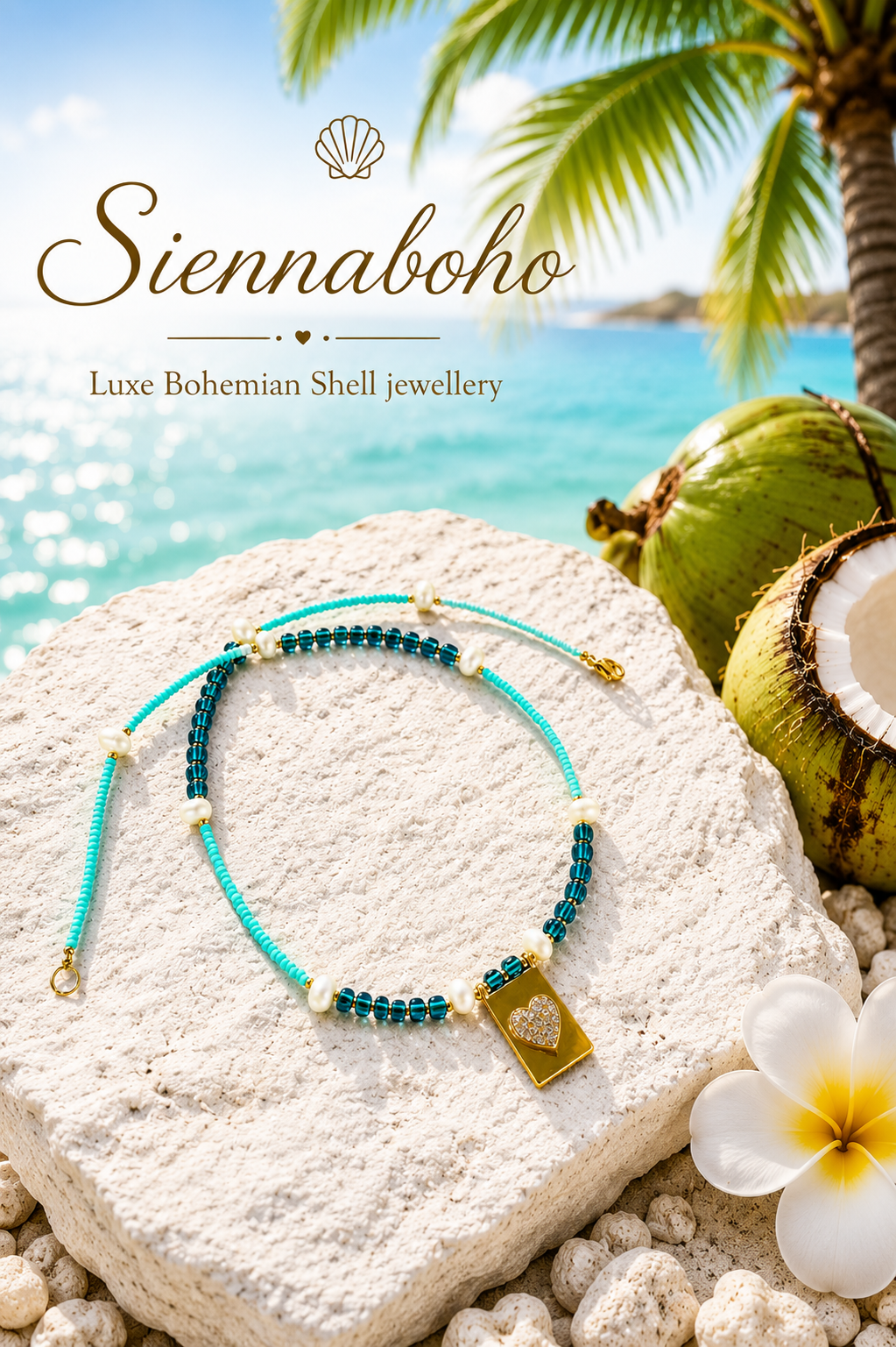 Heart Seed Bead Necklace