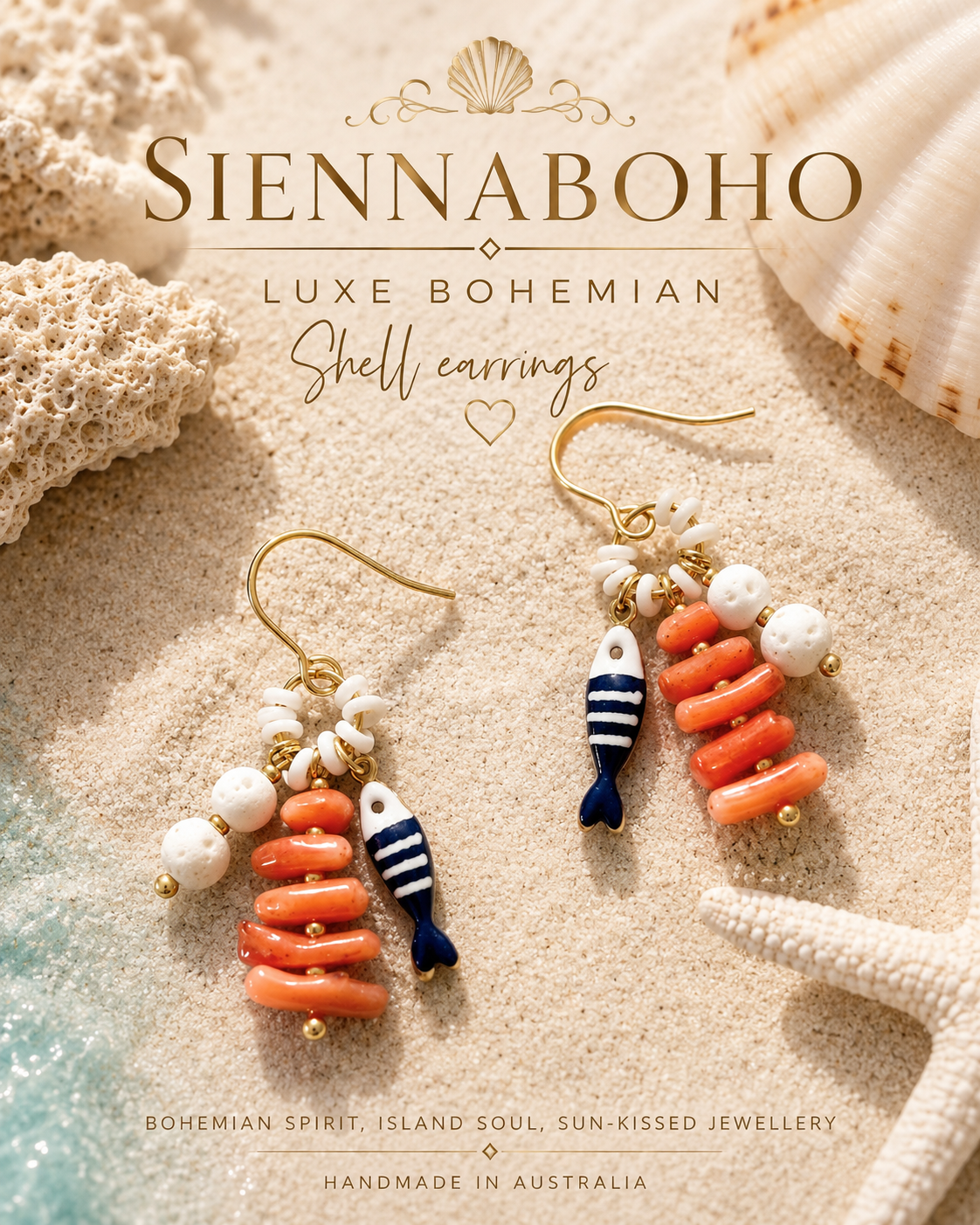Coral Reef Fish Boho Earrings