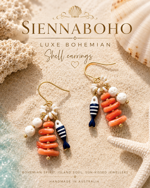 Coral Reef Fish Boho Earrings