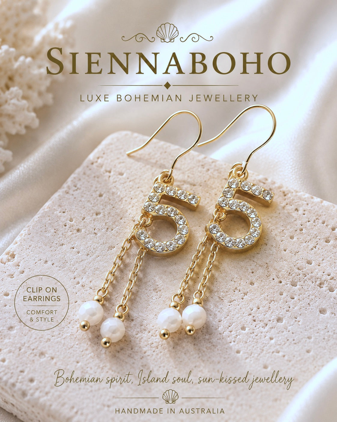 Crystal No 5 Earrings