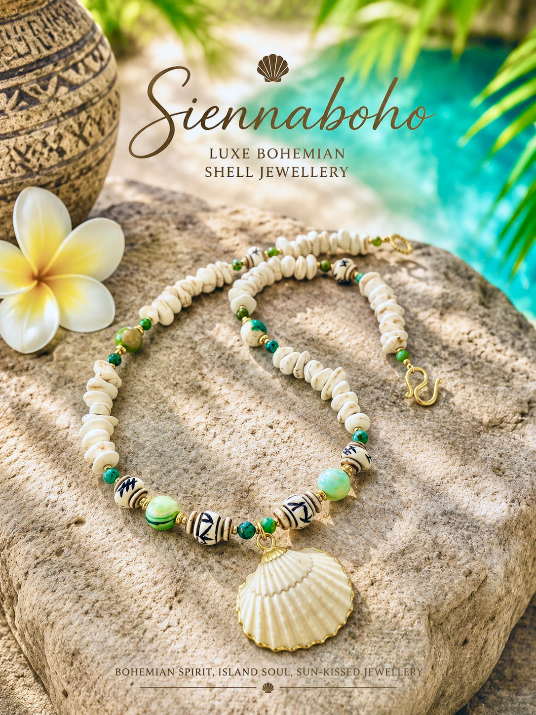 Bali Shell Ocean Boho Necklace