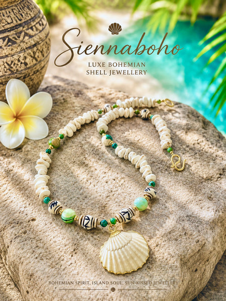Bali Shell Ocean Boho Necklace