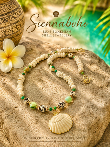 Bali Shell Ocean Boho Necklace