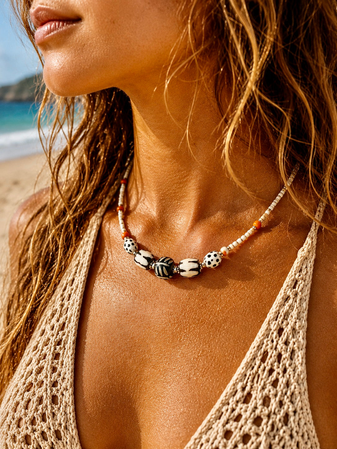 Sunkissed  Island Seed Bead Necklace