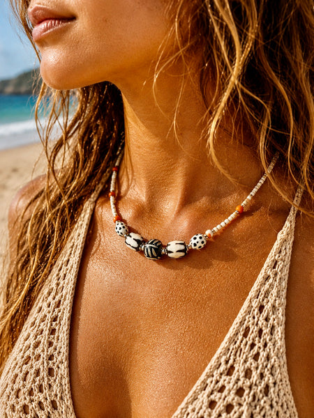 Sunkissed  Island Seed Bead Necklace