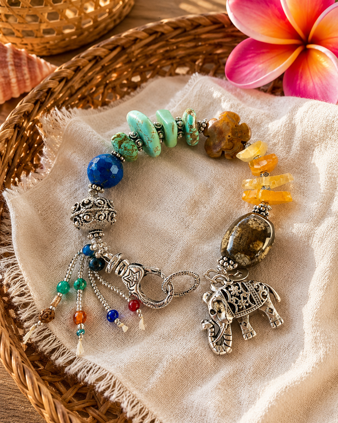 Bohemian Turquoise Stone Bracelet