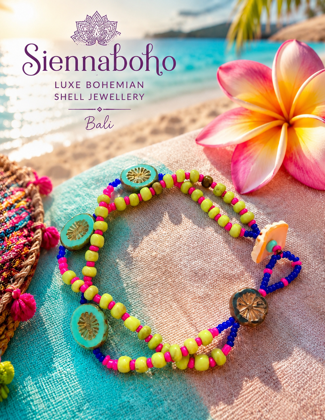 Bali Sunset Seed Bead Bracelet