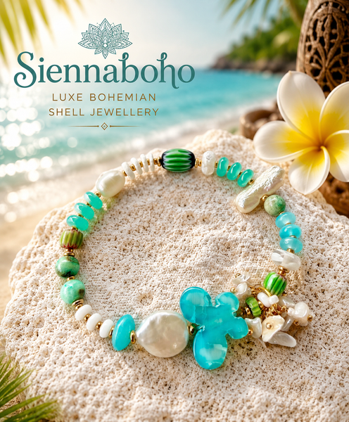 Aqua Ocean Pearl Bracelet