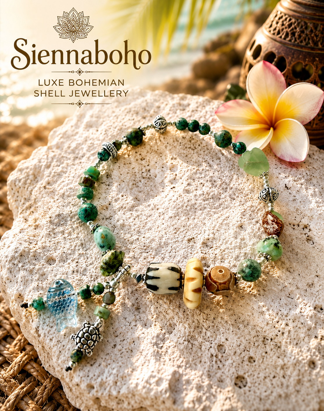 Island Soul Turquoise Charm Bracelet