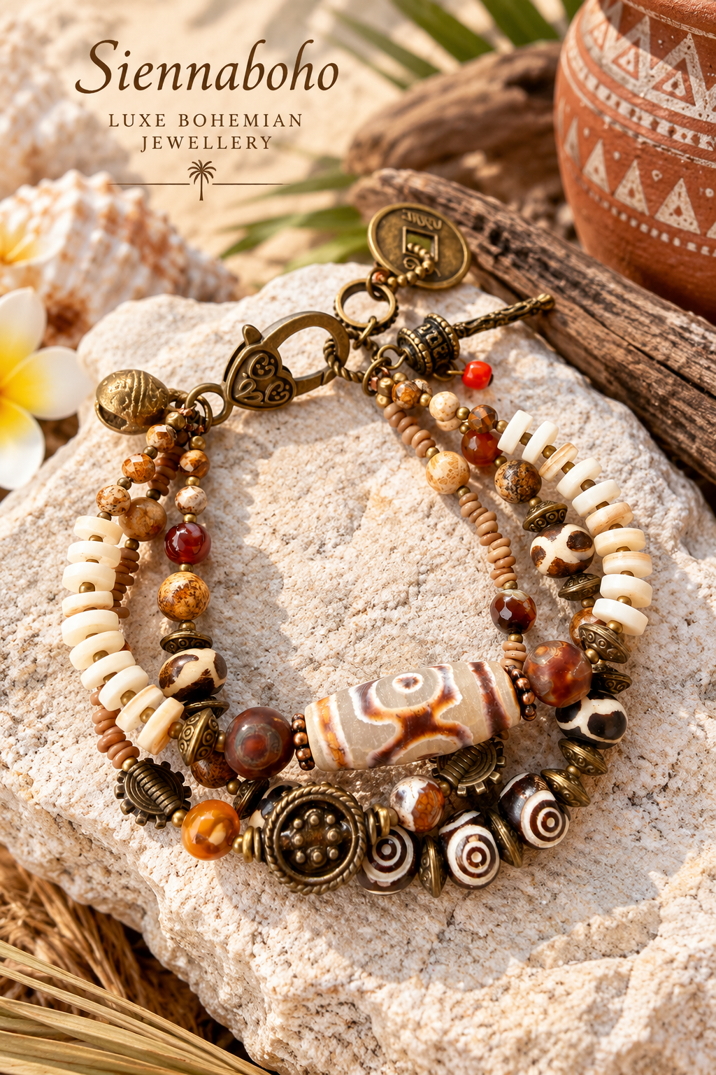 Tribal Bohemian Beaded Bracelet