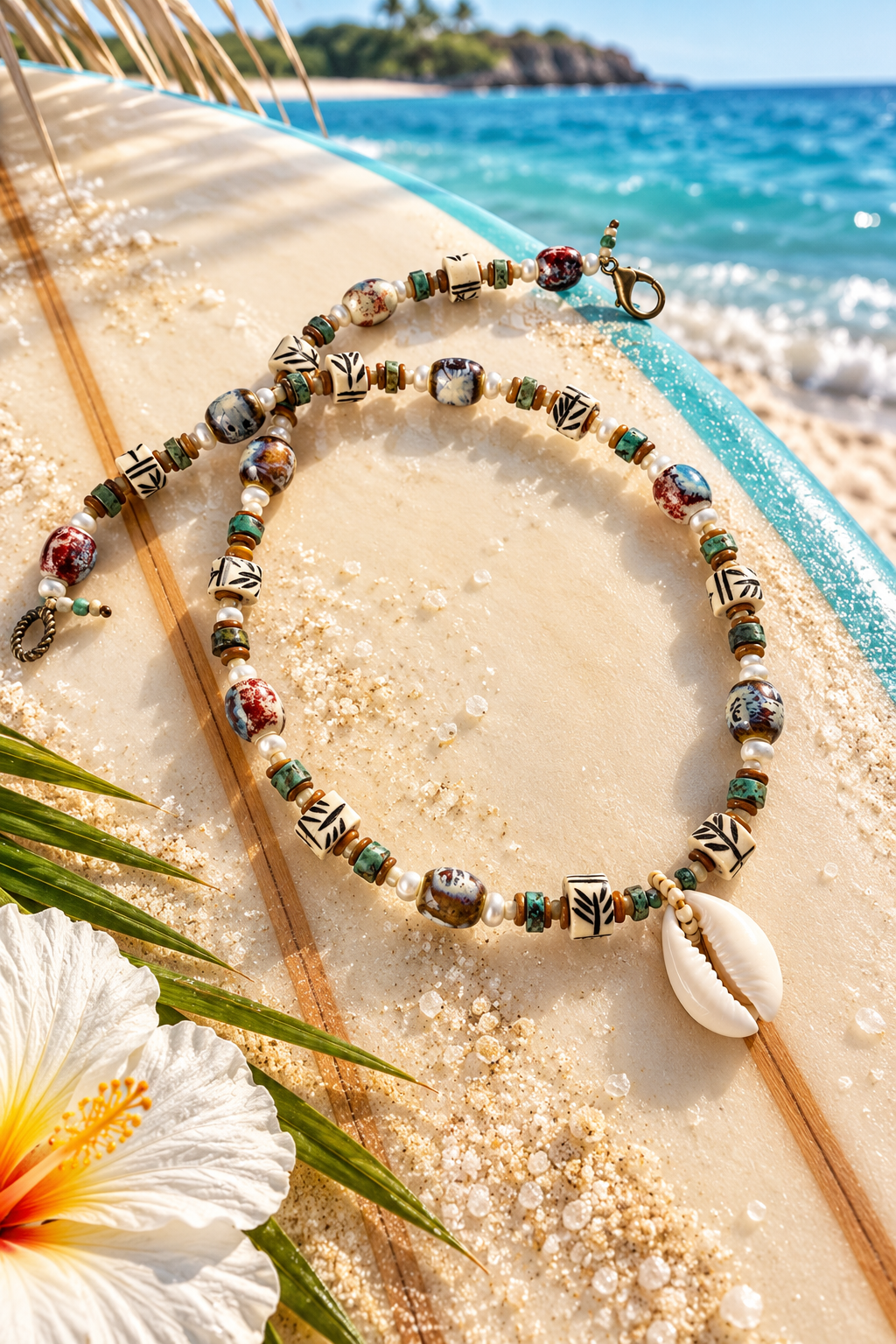 Cowrie Surf Shell Necklace
