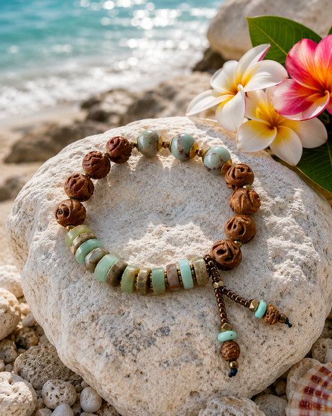 Earth & Sea Boho Beaded Bracelet
