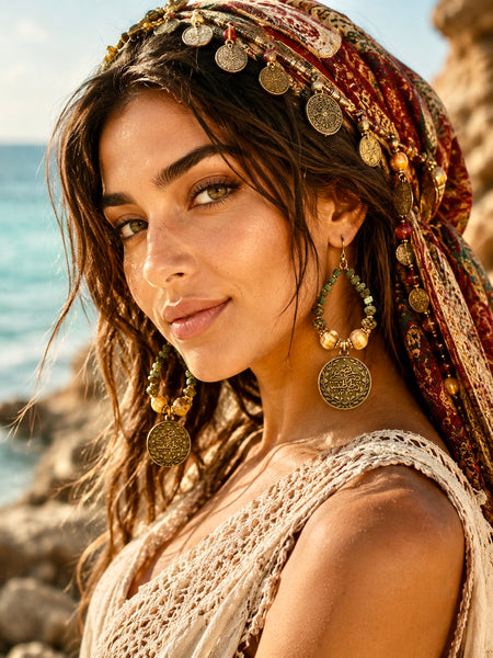 Middle East Vintage Coin Earrings