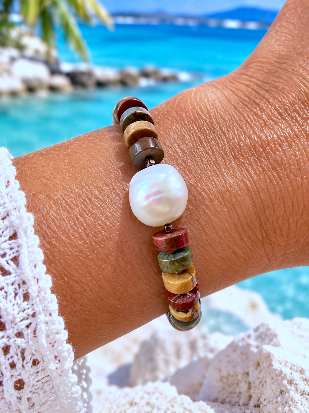 Earthy Tribal Stone Bracelet